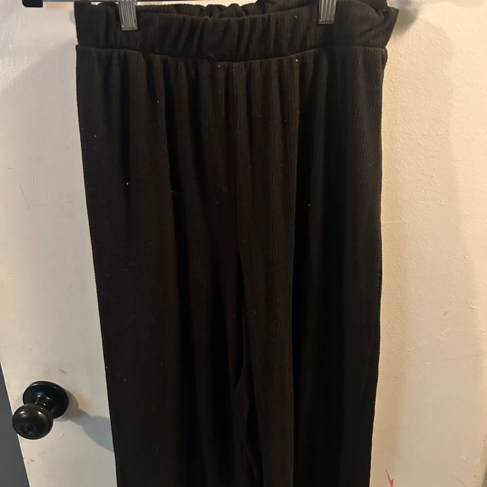 Dressed in LALA Black Ribbed Pants